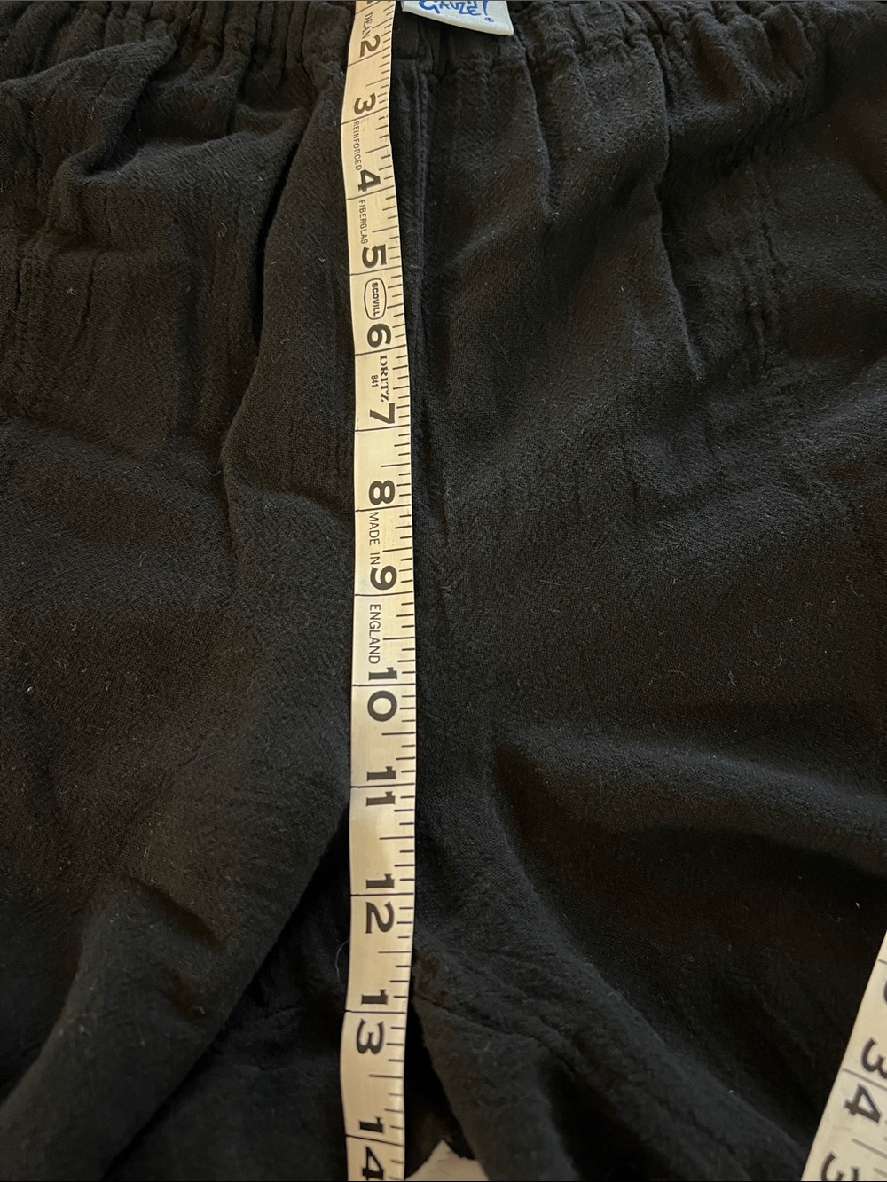 Oh My Gauze! Women's Wide Leg Black Linen Pants - Picture 5 of 6